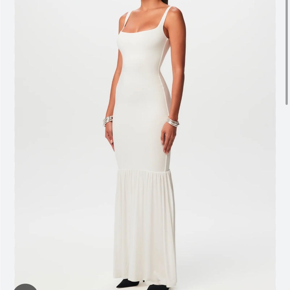 Naked Wardrobe Smooth Tank Trumpet Maxi Dress size S